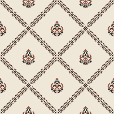 Kusursuz kumaş desenli duvar kağıdı deseni