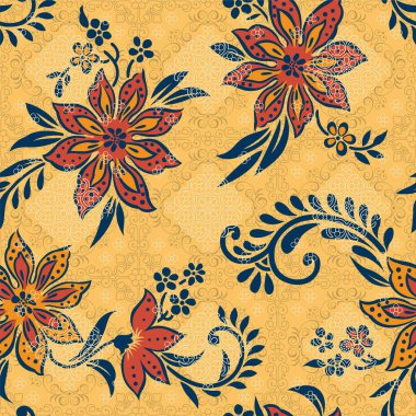 Kusursuz dijital tekstil çiçek deseni tasarımı