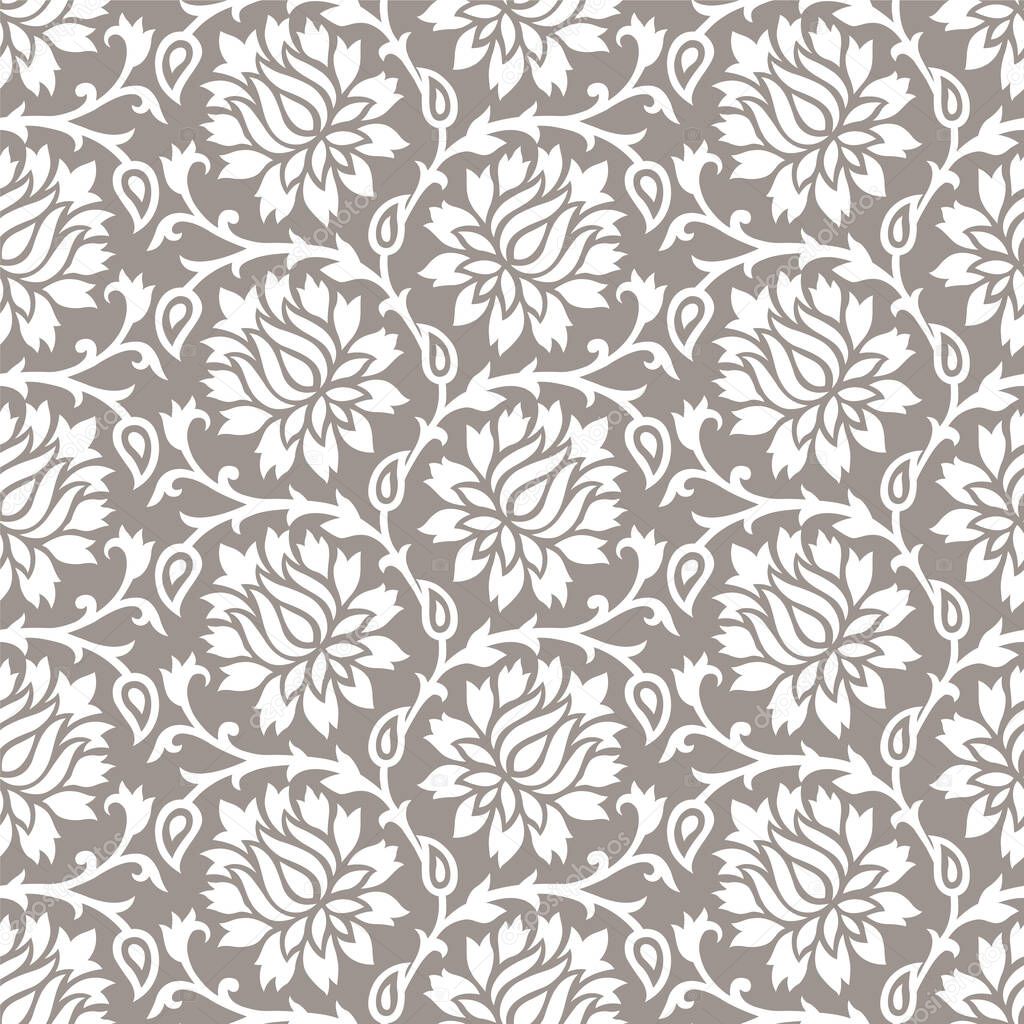 Seamless damask floral pattern design
