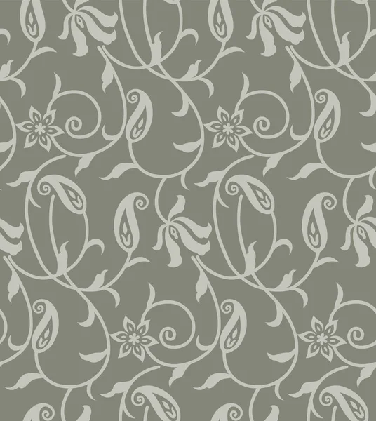 Decorative Paisley Floral Pattern Design — Stock Vector