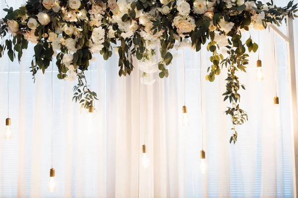 Ambiente Casamento Com Flores Decoração — Fotografia de Stock