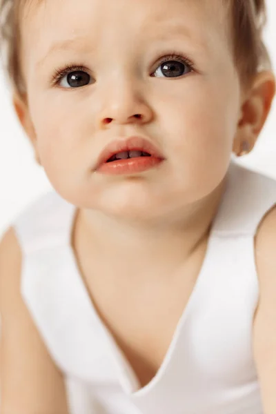 Portrait Cute Baby Girl Studio — Zdjęcie stockowe