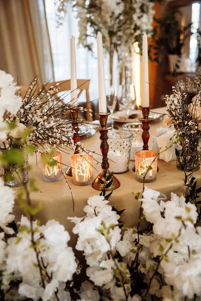 Décoration Table Mariage Dans Chambre — Photo