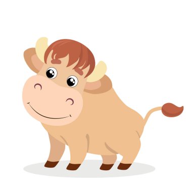 Beyaz arka planda izole edilmiş çizgi film tarzında Yeni Yıl Goby 'sinin şirin ve şirin sembolü. Tebrikler, kartlar, yeni yıl tasarımı..