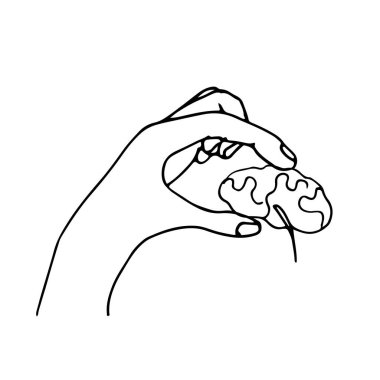 El insan beynini tutar ve uğursuz bir yılana benzer. Doodle tarzı manipülasyon, zihinsel şiddet, tam kontrol, gaz lambası, kişilik köleliği, bağımlılık, bağımlılık ve kişilik bozukluğu konsepti.