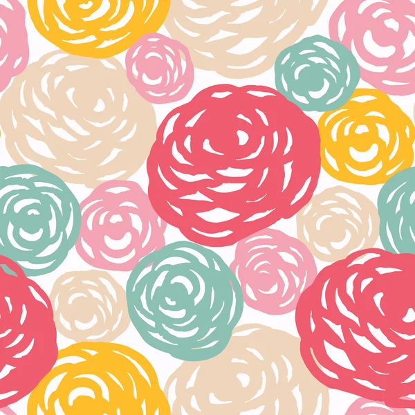 Seamless color floral pattern — Stock Vector