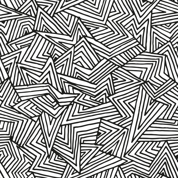 Bezproblémové abstraktní ručně kreslený vzor — Stockový vektor
