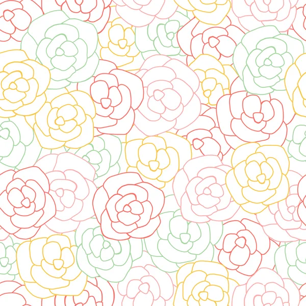 Hermoso patrón sin costura con flores de color — Vector de stock