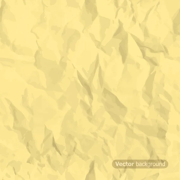 Textura de papel amarillo sin costuras arrugadas — Vector de stock