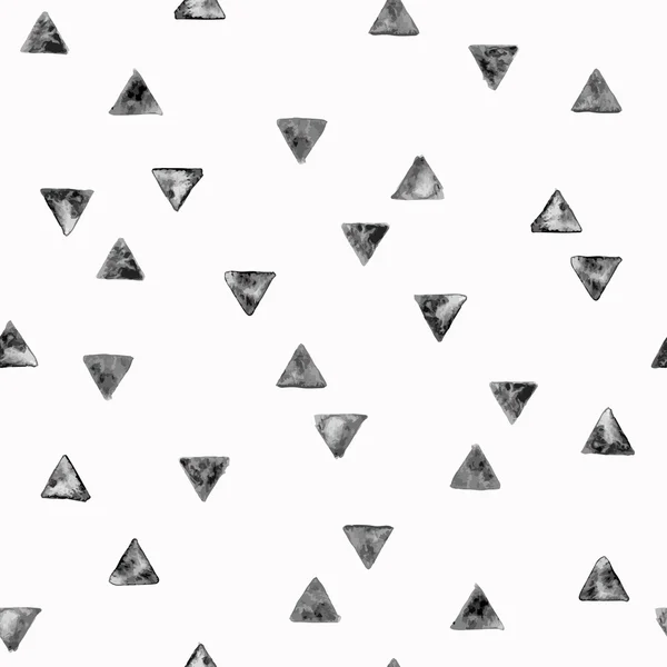 Seamless mönster med grunge svarta trianglar — Stock vektor