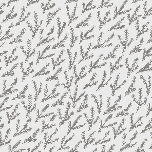 Fir branches seamless pattern — Stock Vector