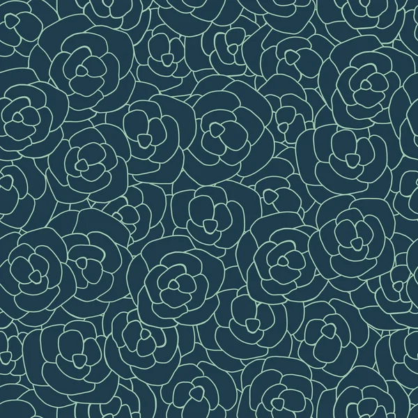 Modèle floral sans couture dessiné à la main — Image vectorielle