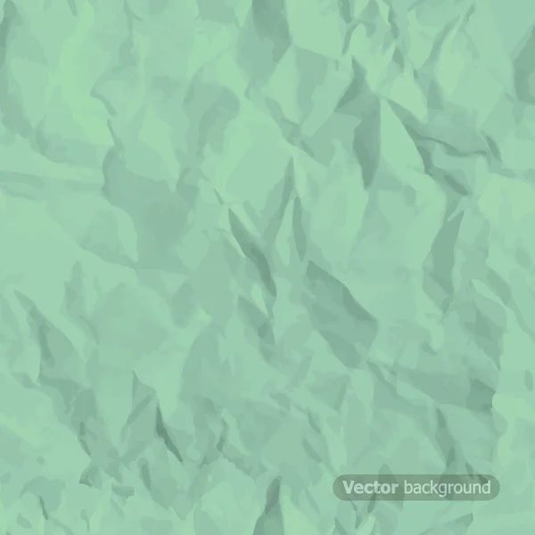 Seamless crumpled green paper texture — Stock Vector
