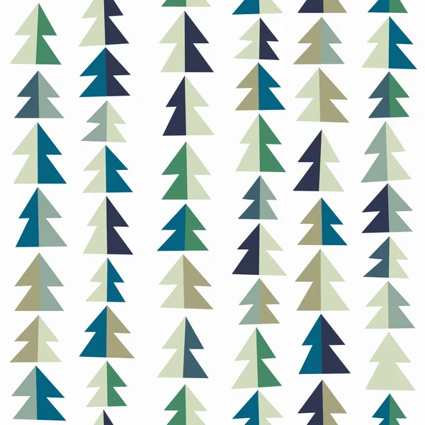 クリスマスツリーとシームレスなパターン — ストックベクタ