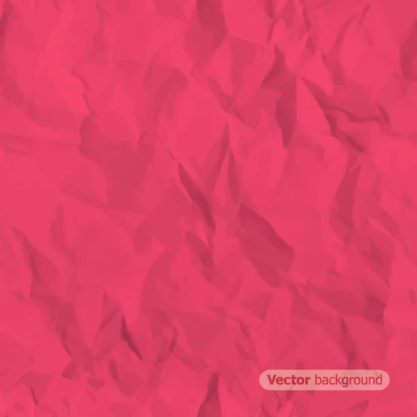Nahtlose zerknitterte rosa Papierstruktur — Stockvektor