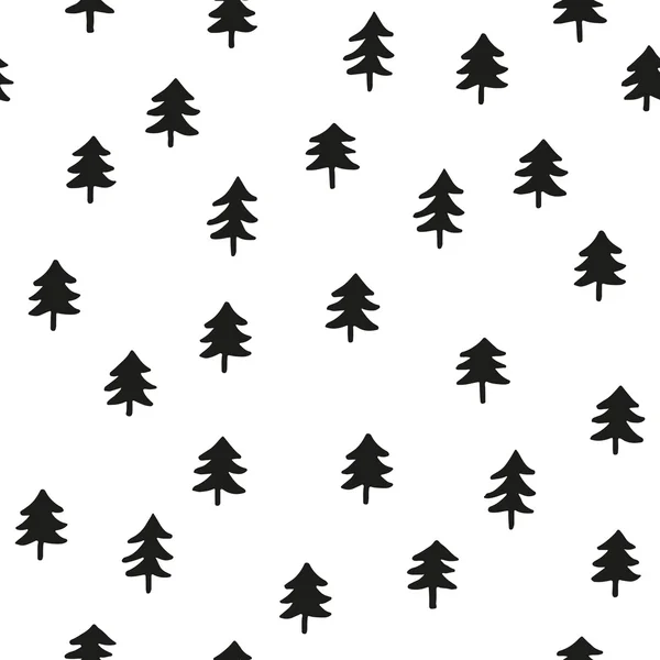 Бесшовный узор с елками — стоковый вектор