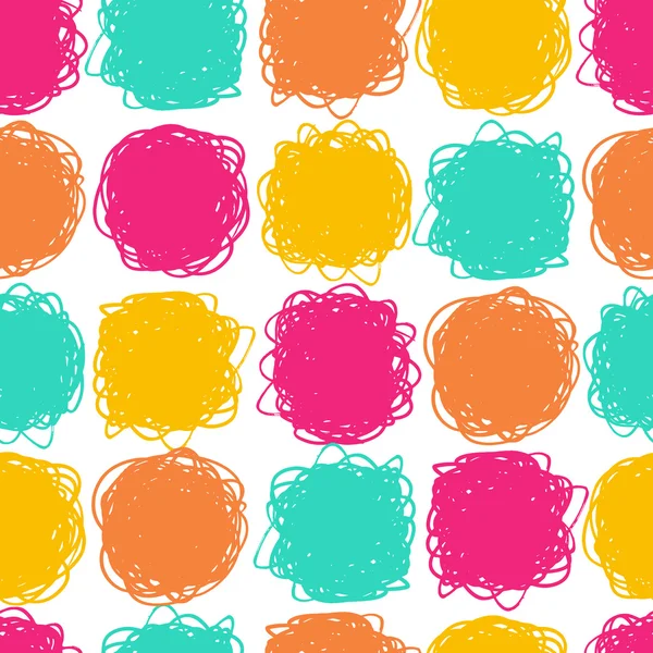 Nahtlose Farbe handgezeichnete Muster — Stockvektor