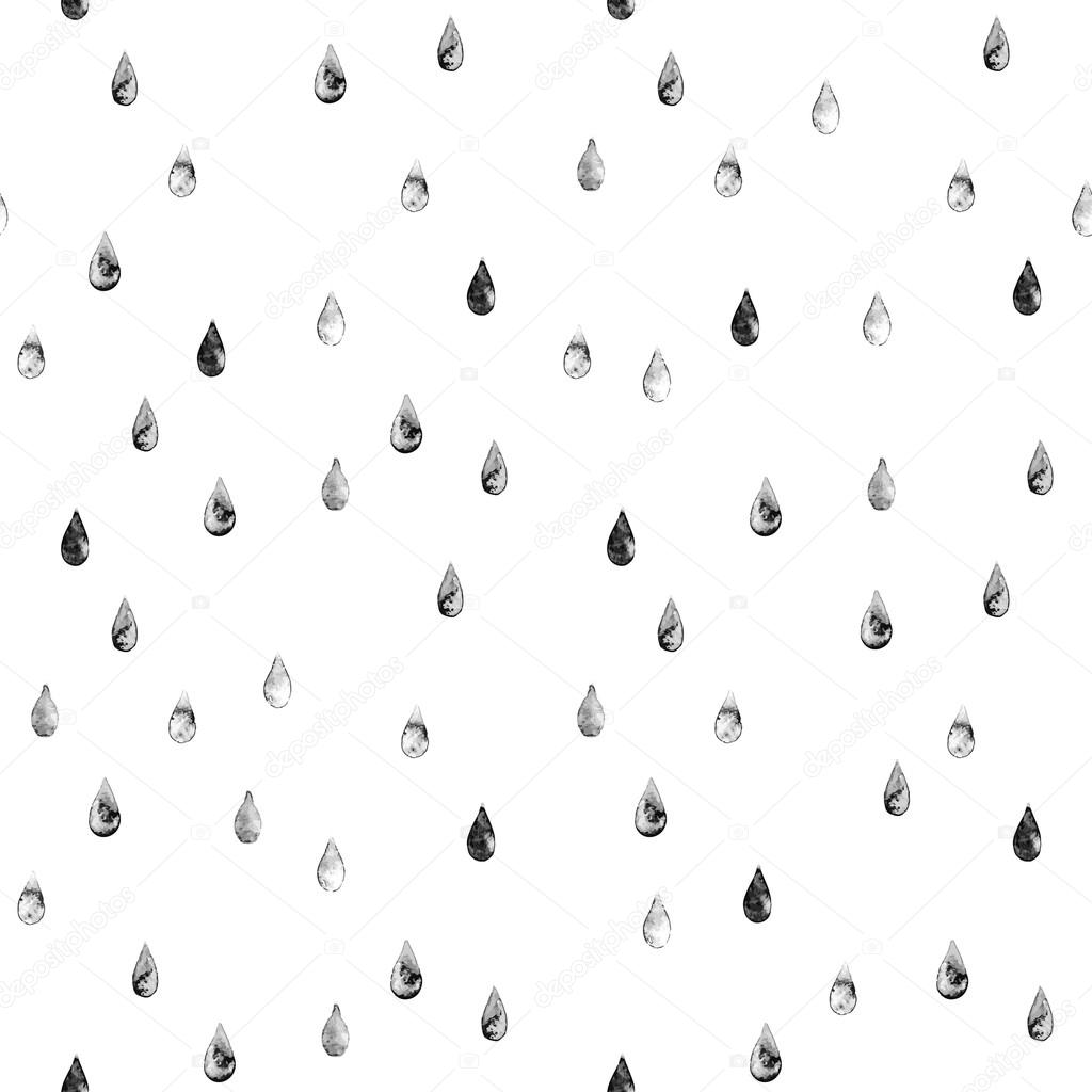 Seamless stylish pattern with raindrops