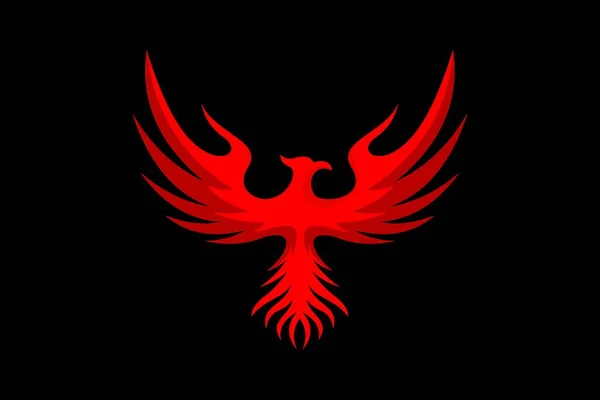 Czerwone Wielkie Logo Phoenix Ładne Ikony Dla Firmy Ilustracje Wektorowe — Wektor stockowy