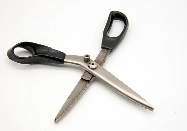 Old Metal Tailor Scissors White Background — Stock Photo, Image