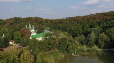 Kiev şehrinin hava manzarası. Ukrayna.
