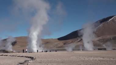 Şili. Atacama Çölü 'nün Fumaroles' leri.