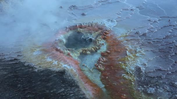 智利。阿塔卡马沙漠的Fumaroles. — 图库视频影像