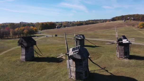 Oekraïne. Een luchtfoto. Herfstlandschap — Stockvideo