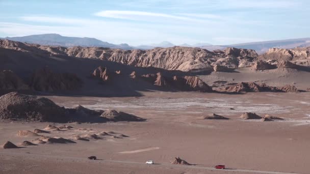 Chili. Landschappelijk landschap van de Atacama woestijn — Stockvideo