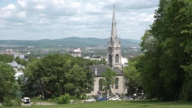 Kanada mı? Şehir manzarası. Quebec şehri. Quebec, Kanada 'nın Quebec eyaletinin başkentidir..