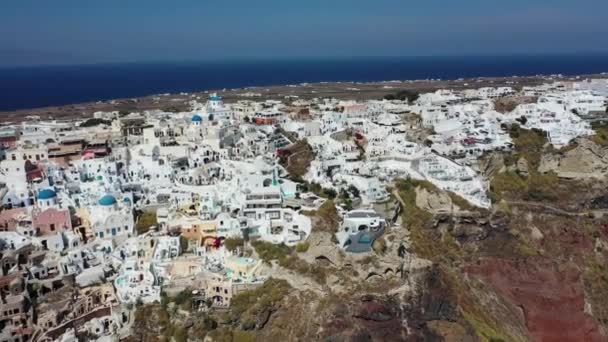 Santorini. Isola vulcanica greca nel Mar Egeo. — Video Stock