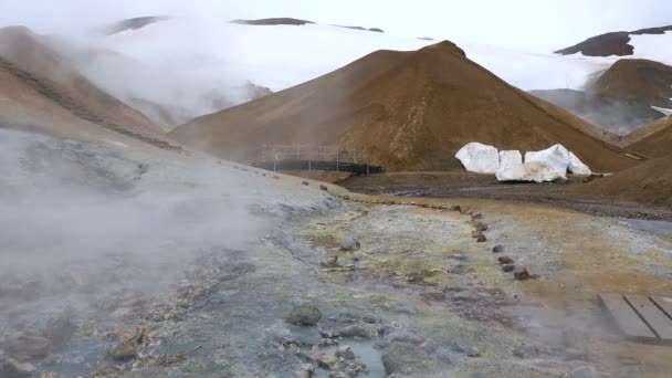 IJsland. Het unieke landschap van de noordelijke natuur. — Stockvideo