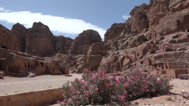 The ruins of the ancient city of Petra. Jordan — Stock Video