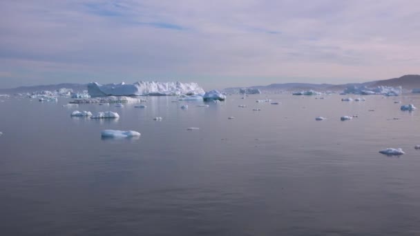 Alterações climáticas globais. natureza está em declínio, geleiras derretendo. O incrível ambiente da Antártida, Pólo Sul. — Vídeo de Stock