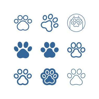 Köpek, kedi patisi vektör simgesi