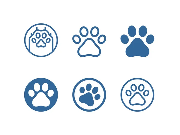 Dog, cat paw vector icon — Stock Vector