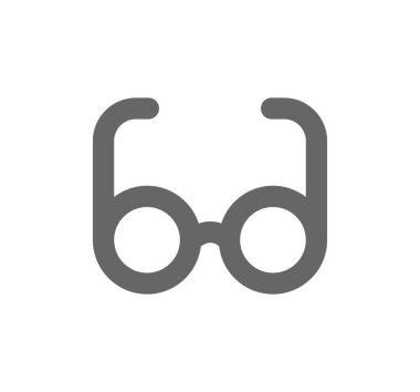 Gözlük çizgisi simgesi. Gözlük logo tasarımı