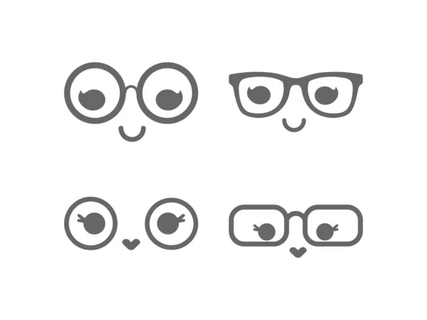 Ícone de linha de óculos. Projeto do logotipo dos espetáculos — Vetor de Stock