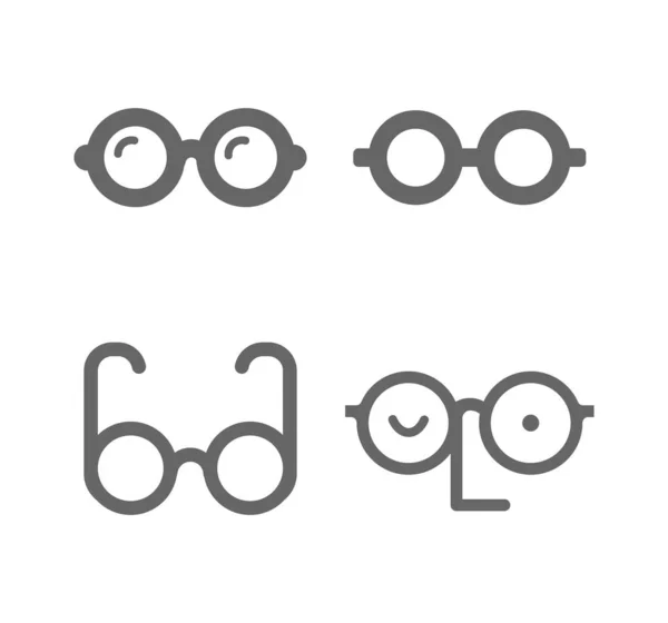 Icono de línea de gafas. Diseño del logo de gafas — Archivo Imágenes Vectoriales