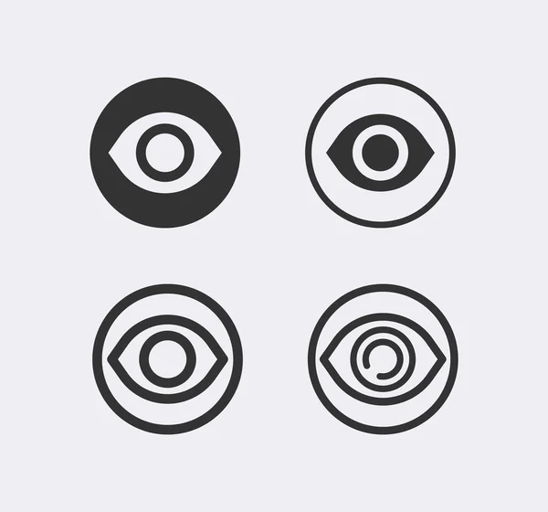Conjunto de ícones de linha de olhos. Visão, olhando — Vetor de Stock