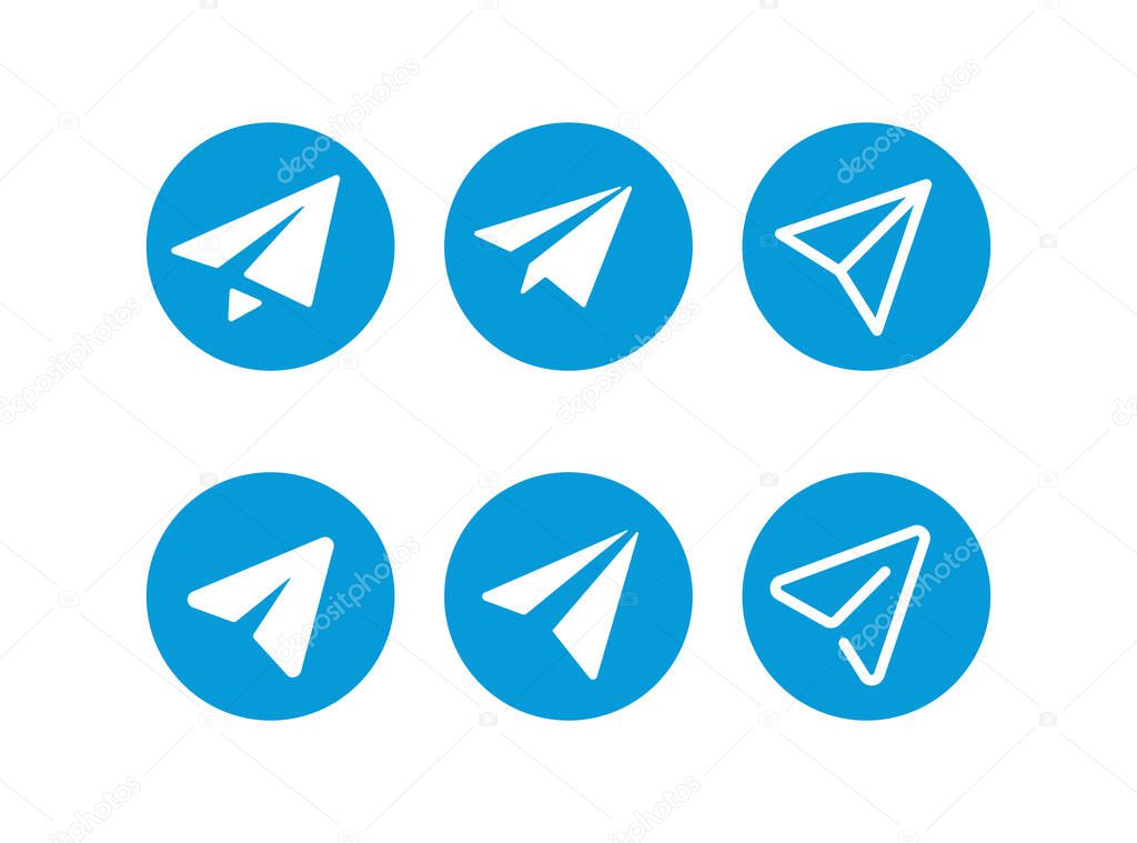 Paper plane icon. Send message