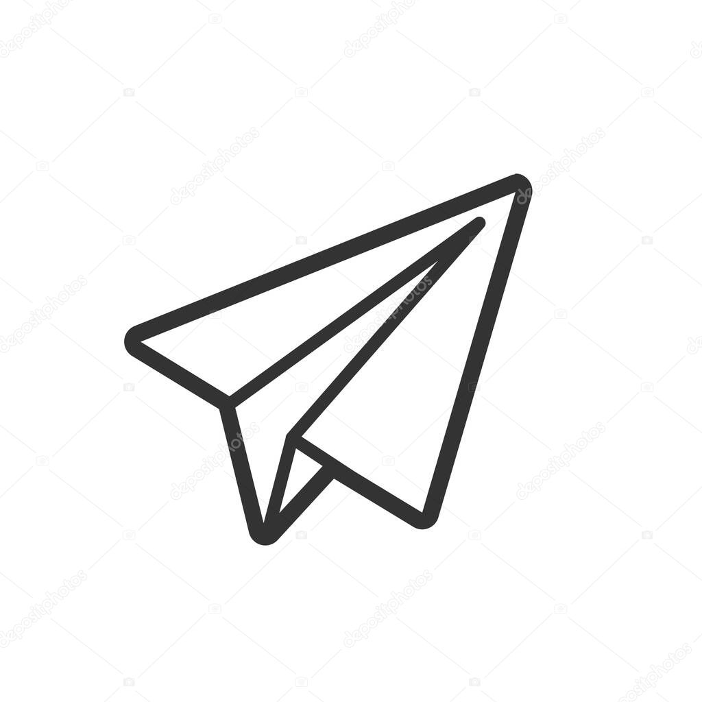 Paper plane icon. Send message