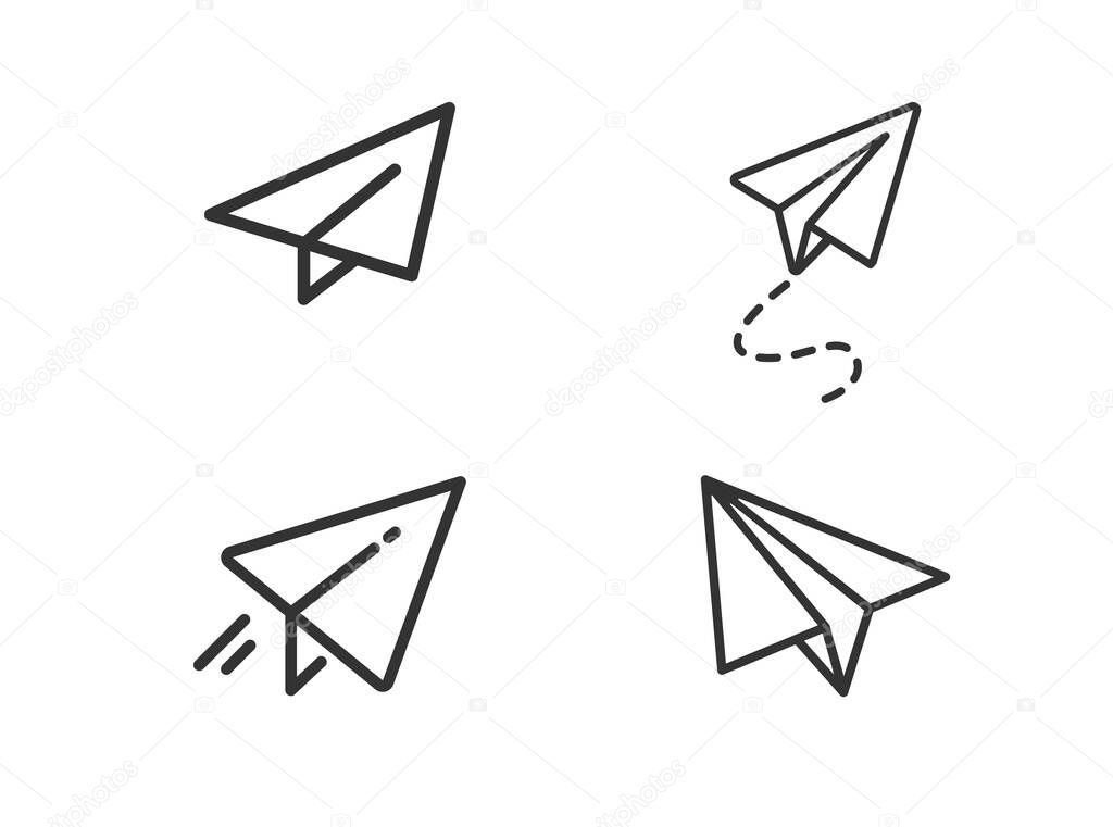 Paper plane icon. Send message