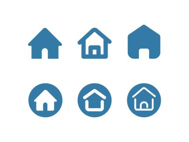 Ev web simgesi seti. Ev logosu
