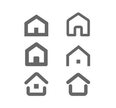 Ev web simgesi seti. Ev logosu