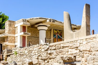Boğa boynuzları Knossos Sarayı