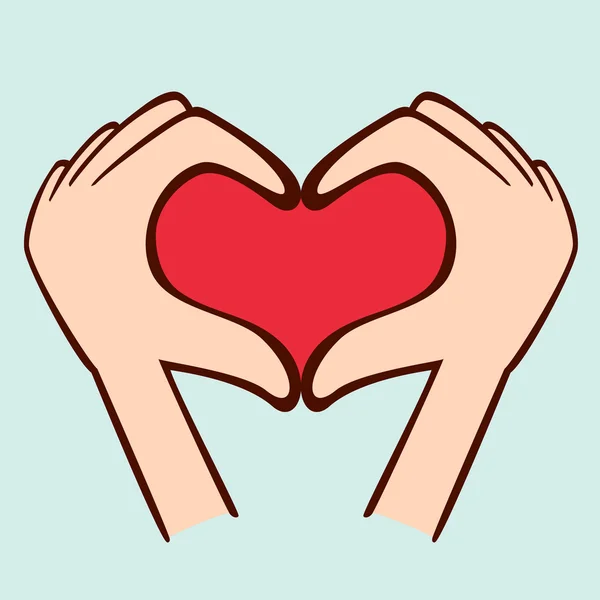 Fingers making shape of heart — Stock Photo, Image