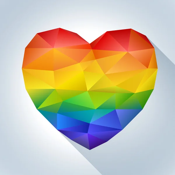 Heart in Rainbow Colors — Stock Vector