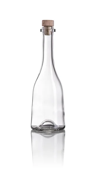 An empty liquor bottle on a white background — Stock Photo, Image