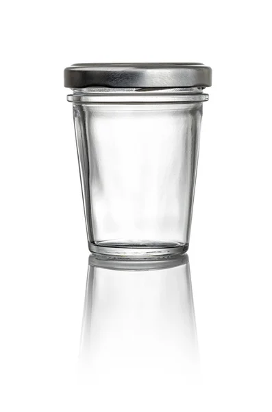 Conical glass jar on a white background — Stock Photo, Image